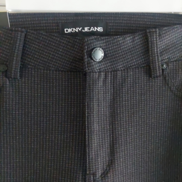 New! Houndstooth Ponte Pant black gray New Small Acadamia Preppy Casual - Picture 1 of 14